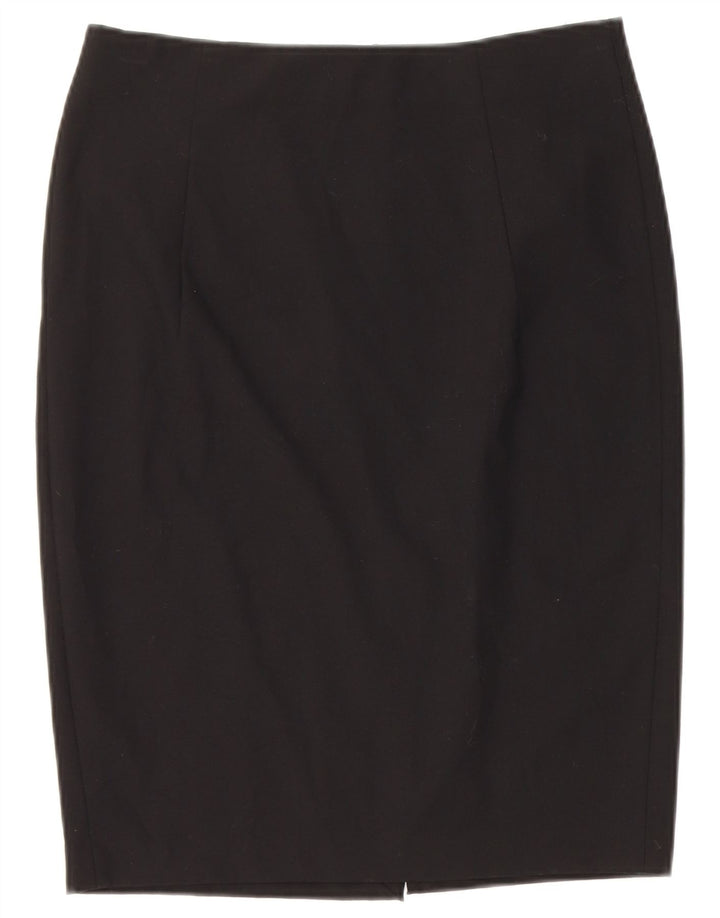 Zara Falda Lápiz Mujer EU 38 Small W28 Poliéster Negro
