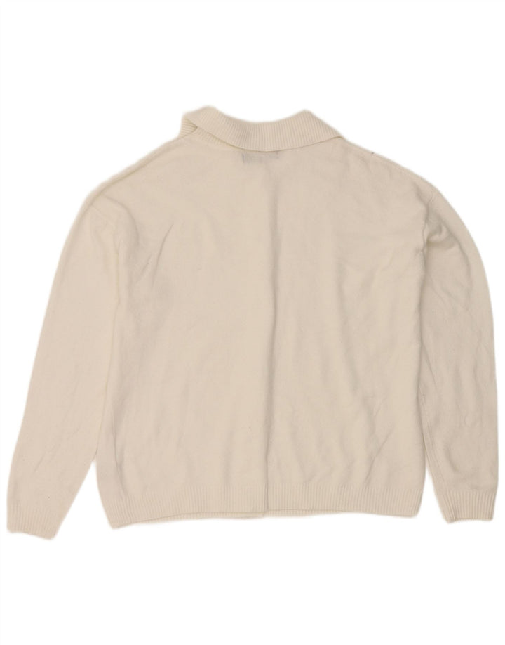 Marks & Spencer - Cárdigan para mujer, talla 40, poliéster blanco mediano