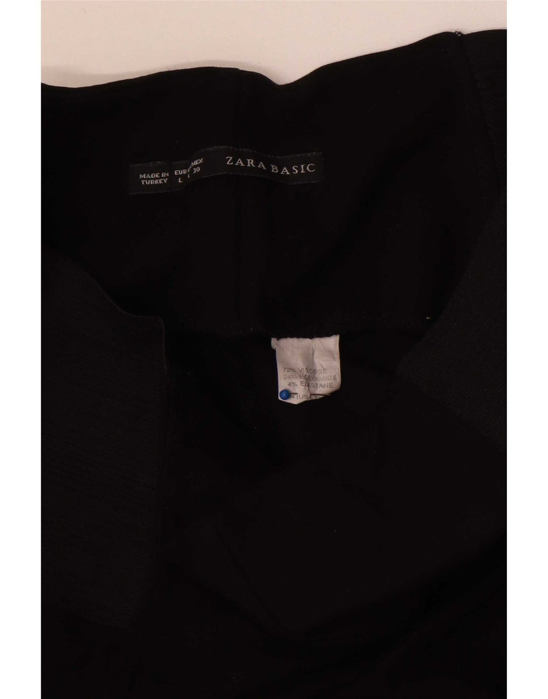 Zara Mujer Leggings Large Viscosa Color Block Negro