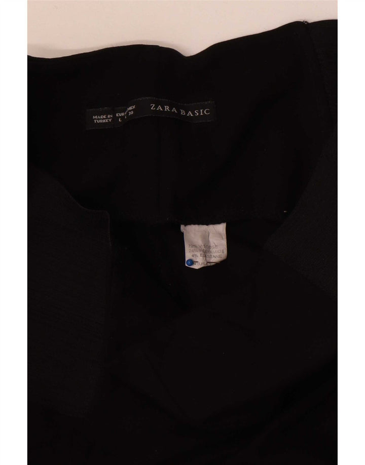 Zara Mujer Leggings Large Viscosa Color Block Negro