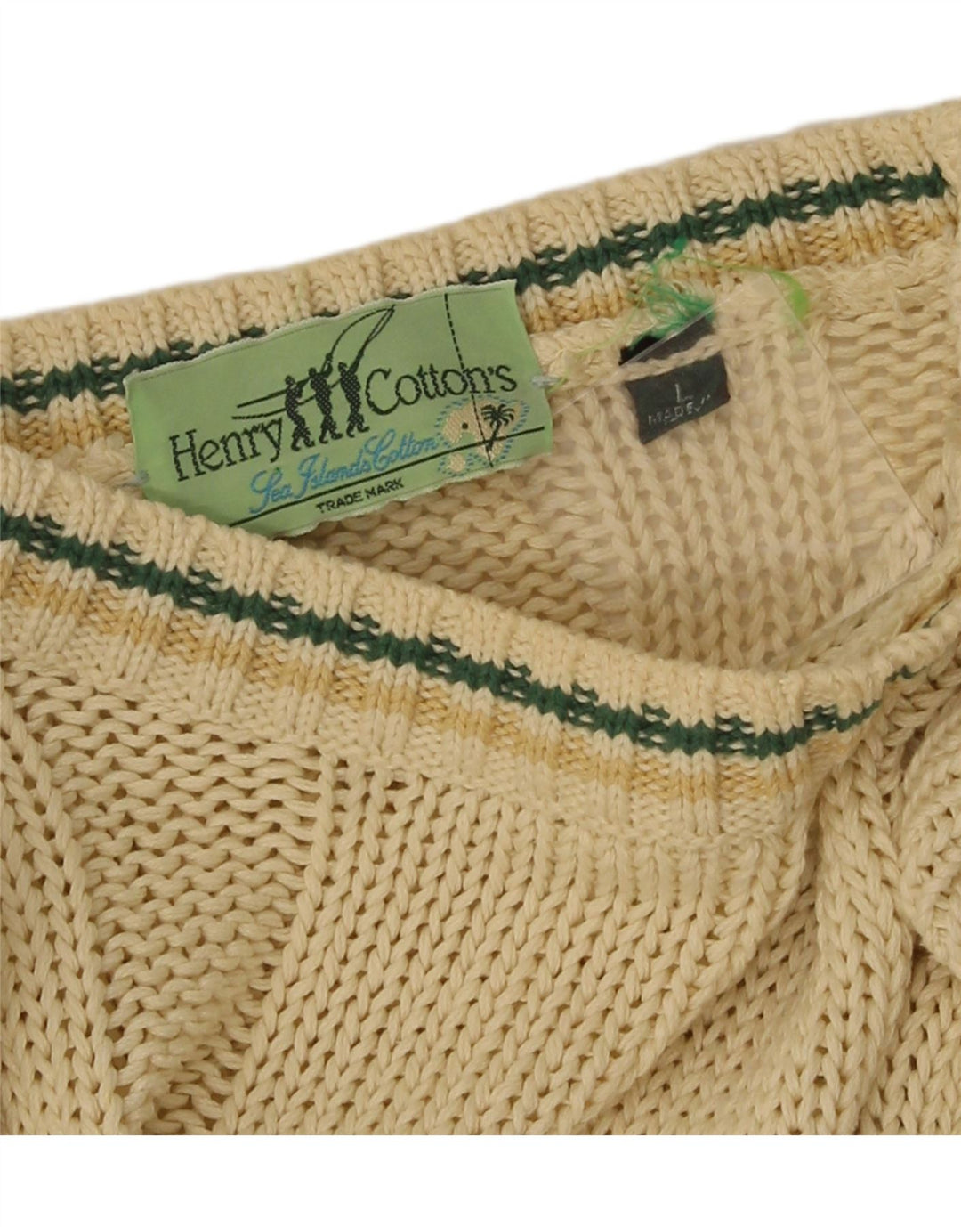 Henry Cottons Jersey con cuello barco para hombre, talla grande, color amarillo
