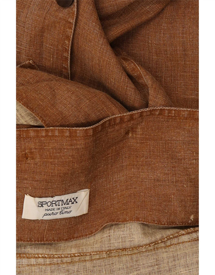 Sportmax Chaqueta tipo blazer extragrande con 5 botones para mujer UK 40 XL Marrón