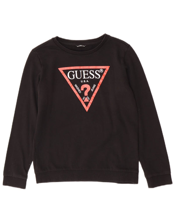 Guess Sudadera con gráfico para niña 13-14 años Algodón negro