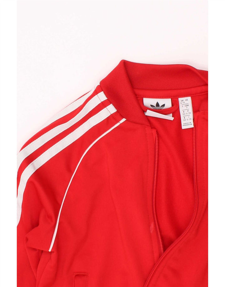 Adidas Chaqueta de chándal para niño 6-7 años Rojo Poliéster
