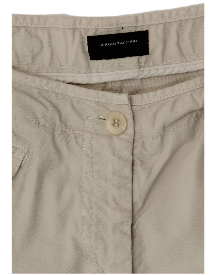 Sergio Tacchini - Pantalones cortos tipo cargo para mujer, talla grande, W32, color beige