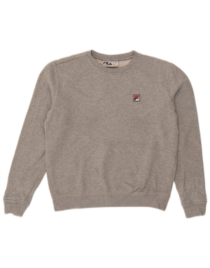Fila - Sudadera extragrande para mujer, talla 10, algodón gris pequeño