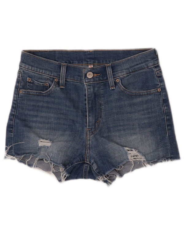 Levi's Shorts De Mezclilla Desgastados Para Mujer W26 Small Blue