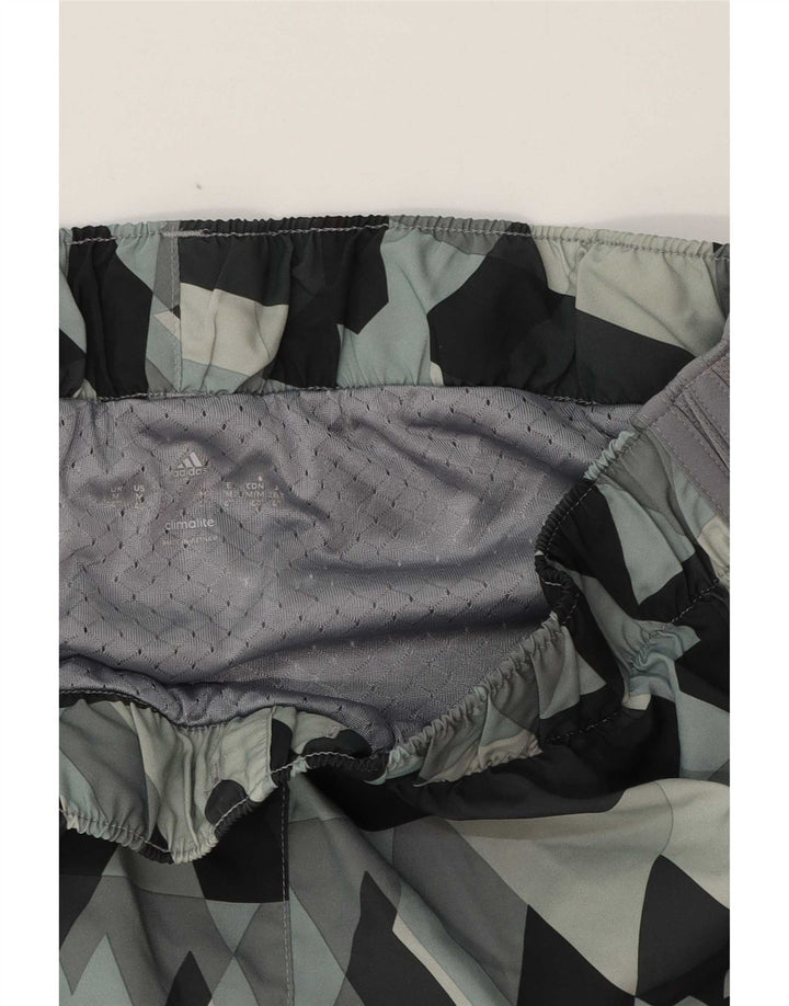 Adidas Pantalones cortos deportivos para mujer UK 44 Gris medio Geométrico