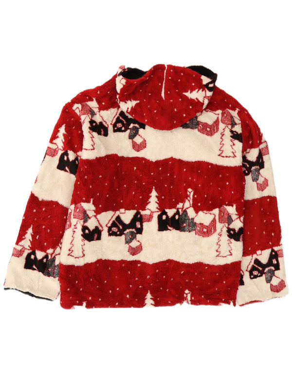 St John's Bay Chaqueta polar con capucha para mujer UK 10 Small Red Christmas