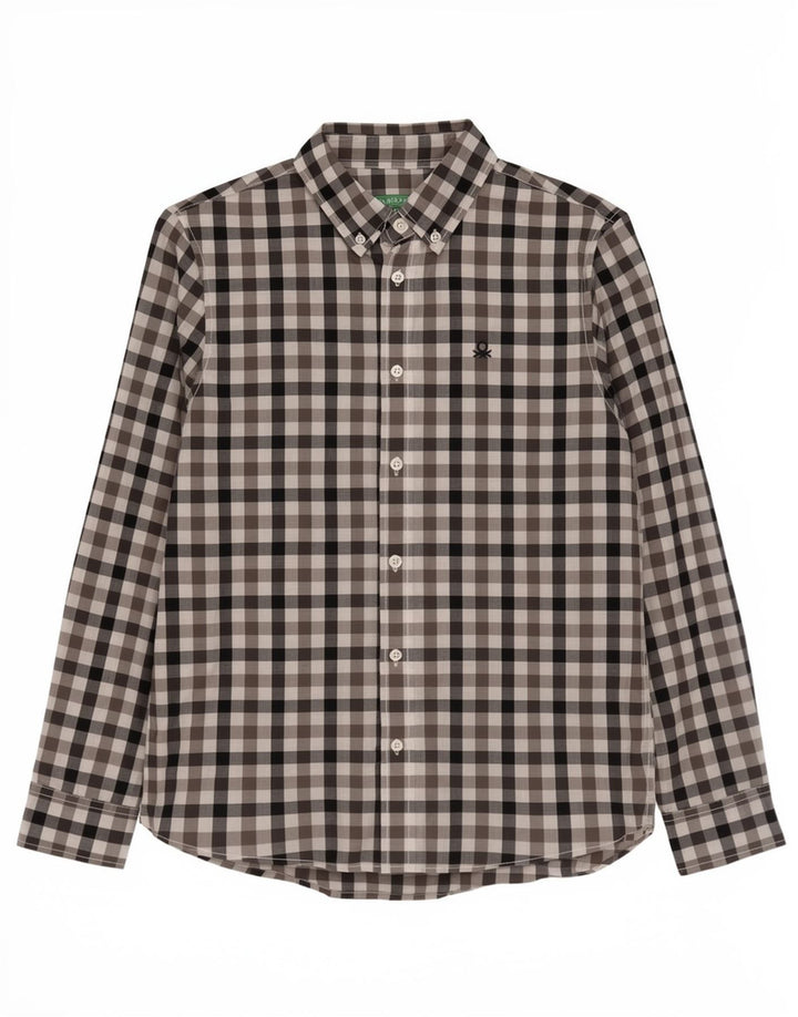 Benetton Camisa Niño 11-12 Años Cuadros Multicolor
