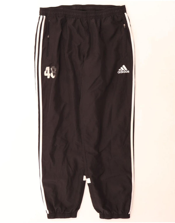Adidas Hombre Pantalones De Chándal Joggers XL Negro Colorblock Poliéster