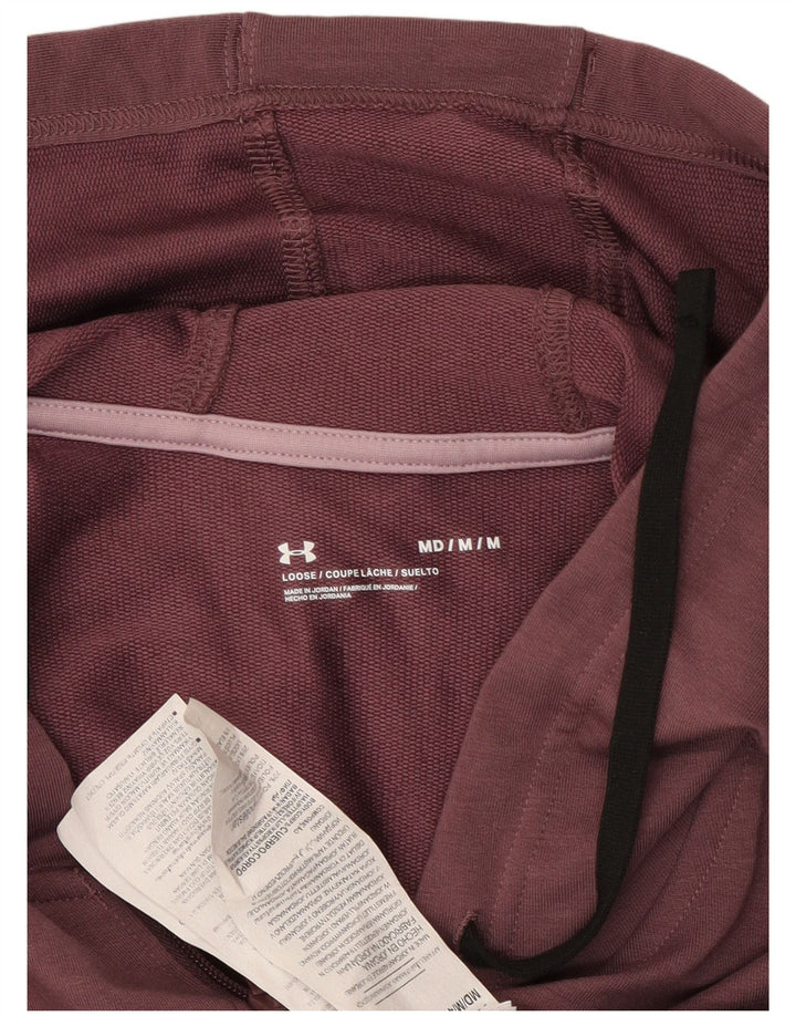 UNDER ARMOUR Suéter con capucha y cremallera para mujer Reino Unido 14 Bloque de color granate mediano