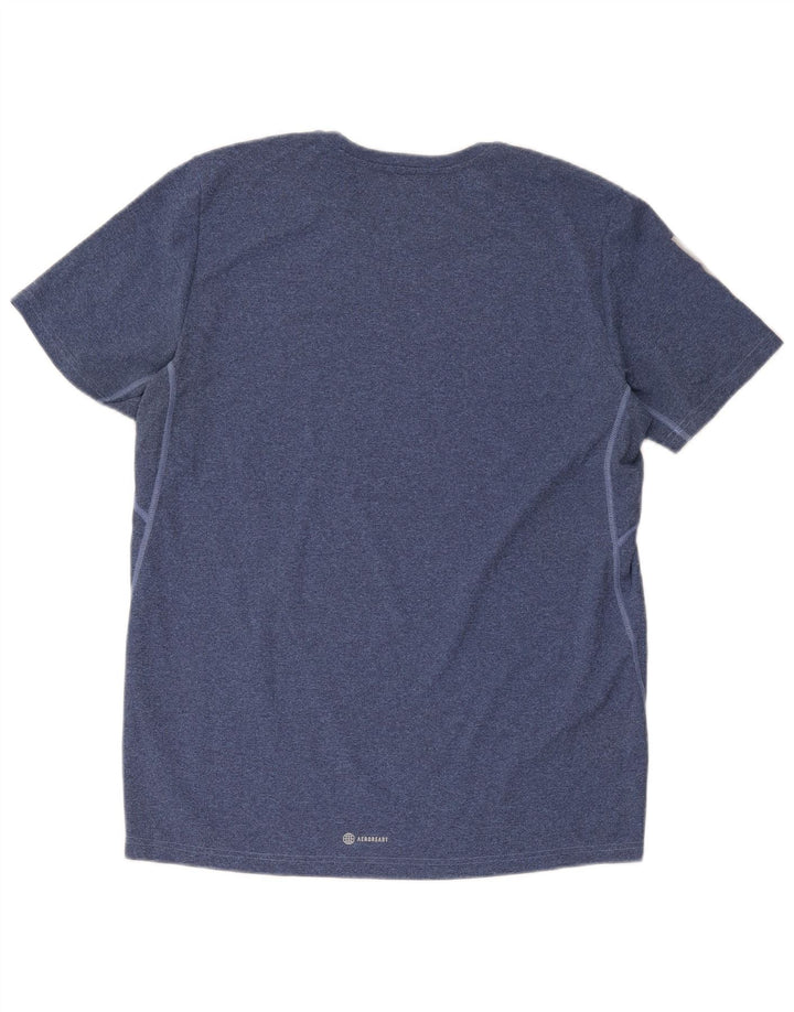 Adidas Hombre Aeroready Regular Fit Camiseta Top Grande Azul