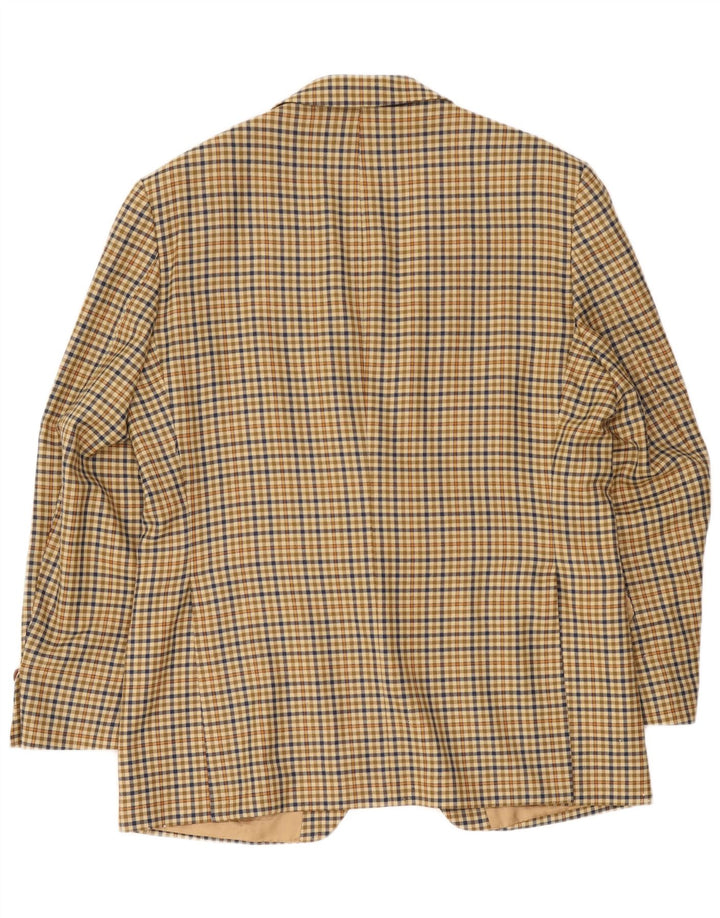 Magee Chaqueta tipo blazer de 2 botones para hombre EU 54 Large Beige Check Lana nueva