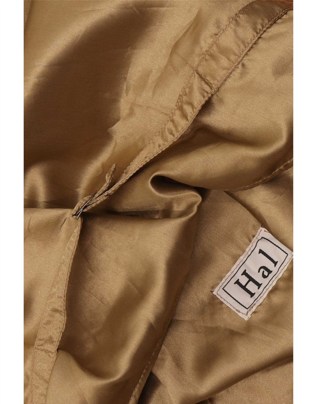 Chaleco vintage de ante para hombre Bloque de color beige medio
