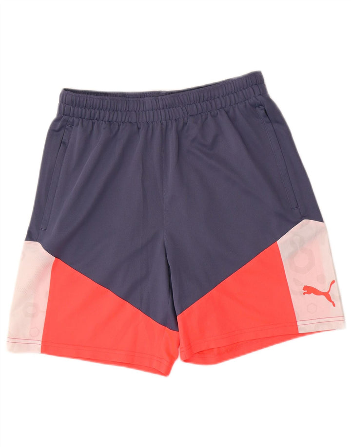 Pantalones cortos deportivos con estampado gráfico en color azul medio para hombre Puma