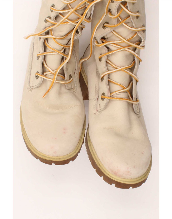 Timberland Botas altas hasta la rodilla de cuero para mujer Talla UK 6 Cuero beige