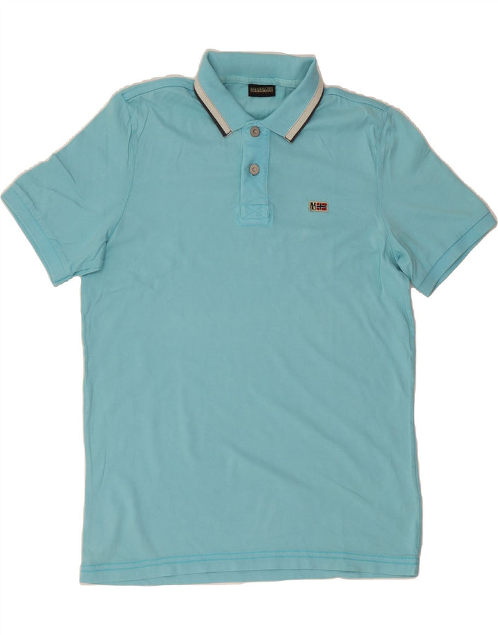 NAPAPIJRI Mens Polo Shirt Small Blue Cotton Vintage Napapijri and Second-Hand Napapijri from Messina Hembry 