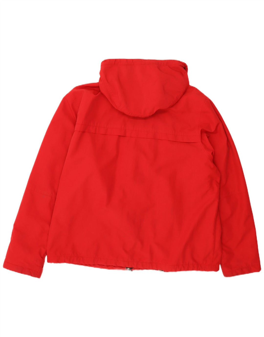 LANDS END Chaqueta cortavientos con capucha para hombre UK 42 XL Nylon rojo