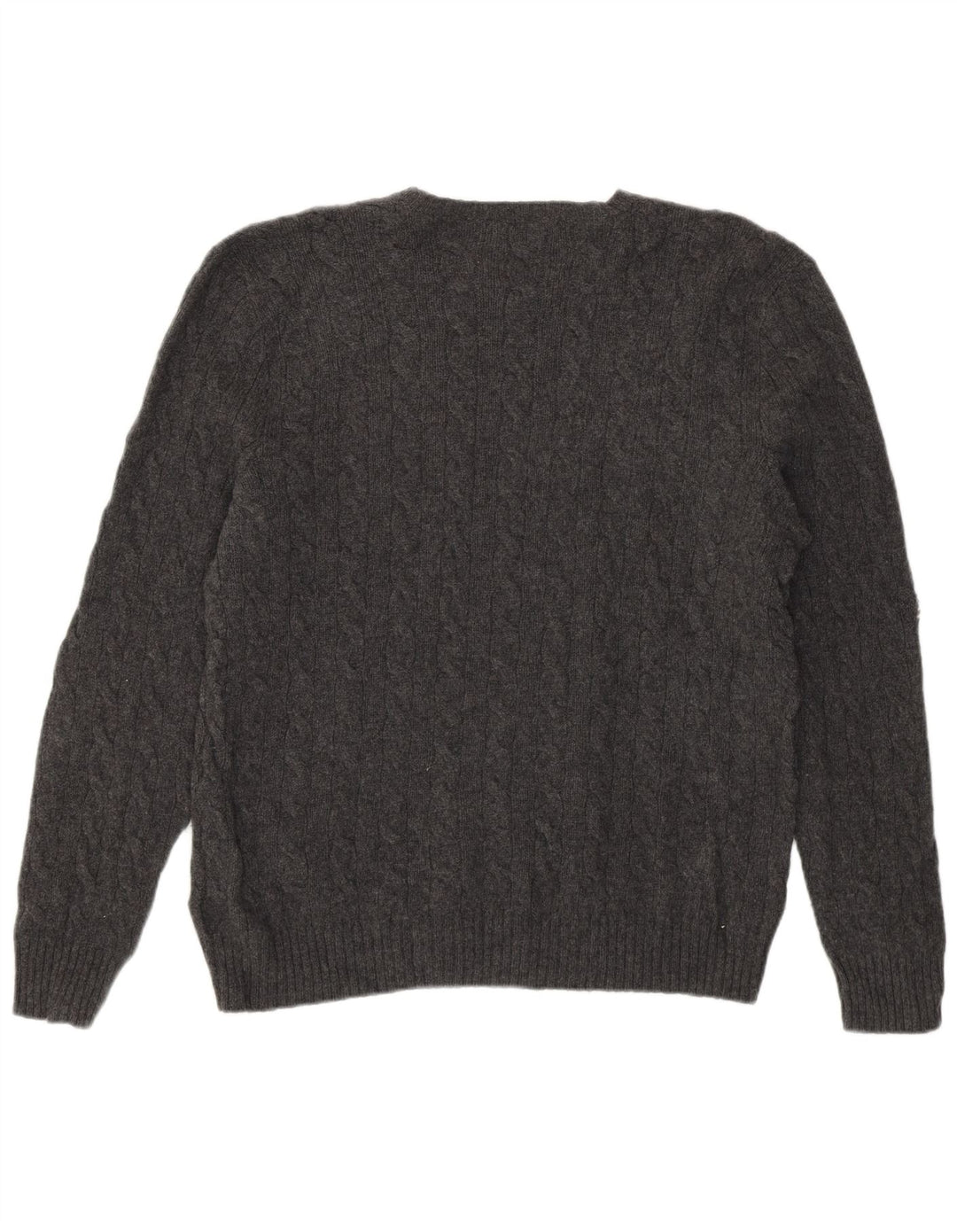 Polo Ralph Lauren - Jersey de cuello redondo para hombre, talla XL, lana gris