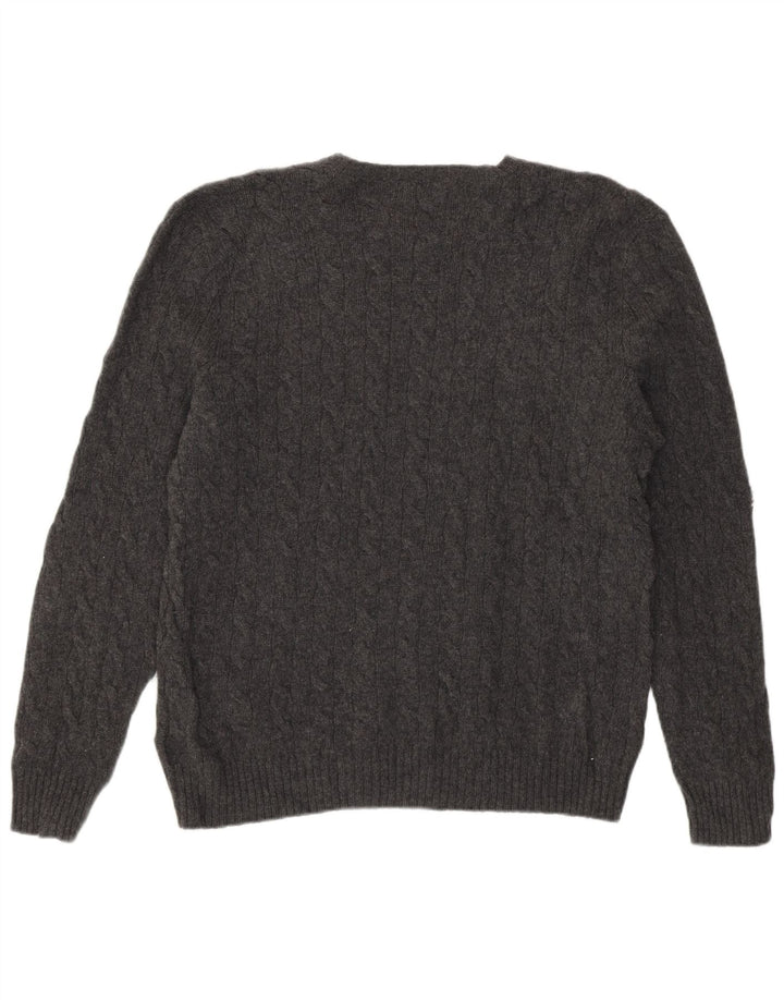 Polo Ralph Lauren - Jersey de cuello redondo para hombre, talla XL, lana gris