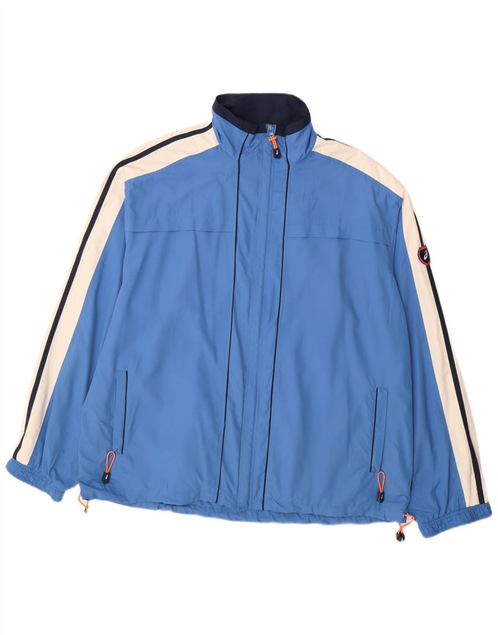Asics Hombre Chándal Top Chaqueta 2XL Azul Colorblock Poliéster
