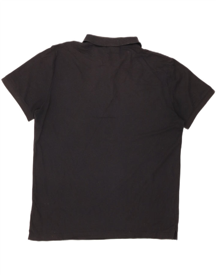 CALVIN KLEIN Polo para hombre grande de algodón negro