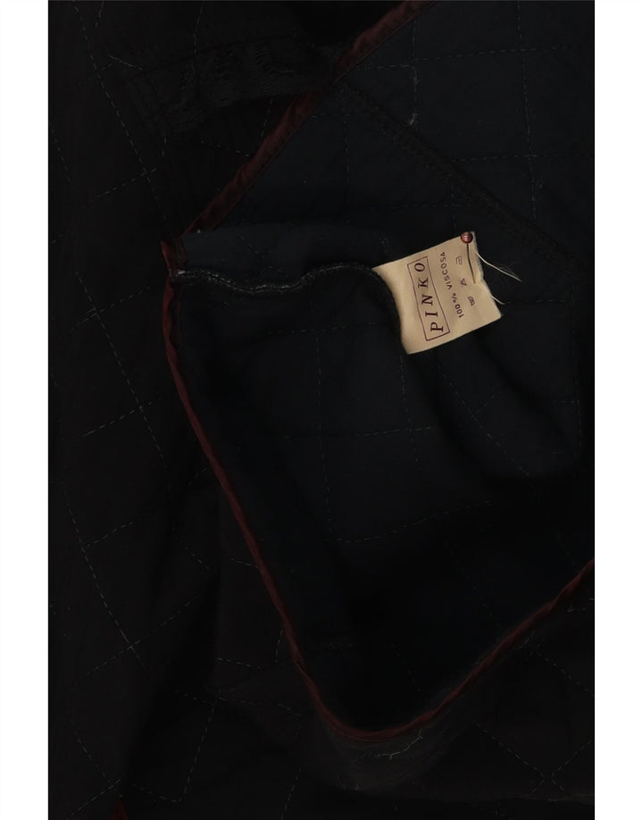 Pinko Chaqueta Bolero Acolchada para Mujer UK 44 Medium Viscosa Negra