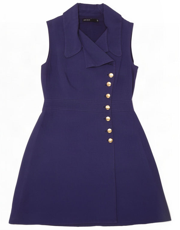 Karen Millen Vestido acampanado para mujer UK 10 Small Blue