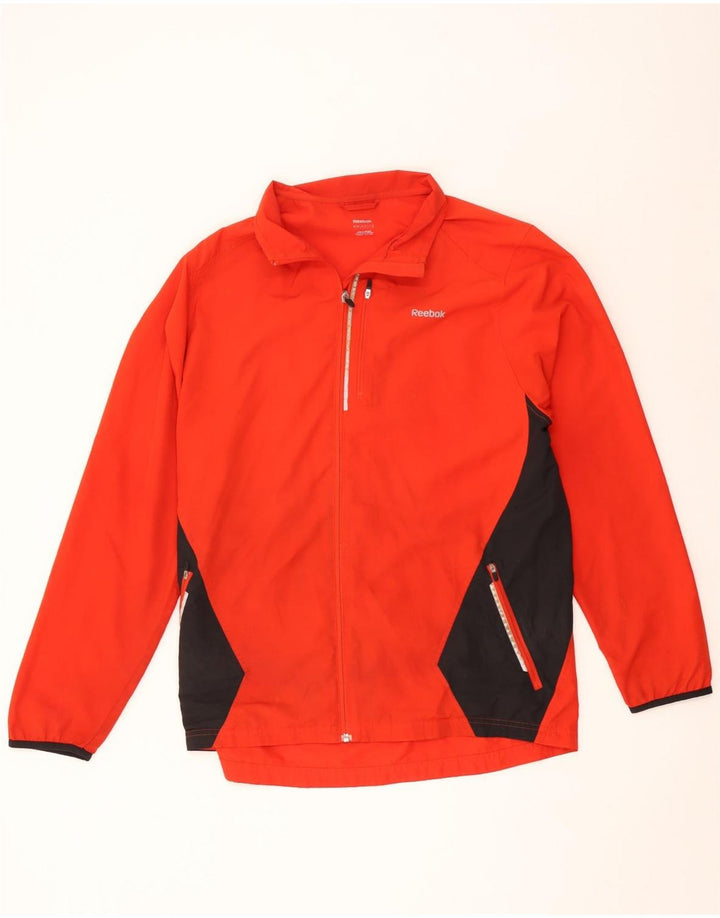 Reebok - Chaqueta de chándal para hombre, talla grande, color rojo, poliéster