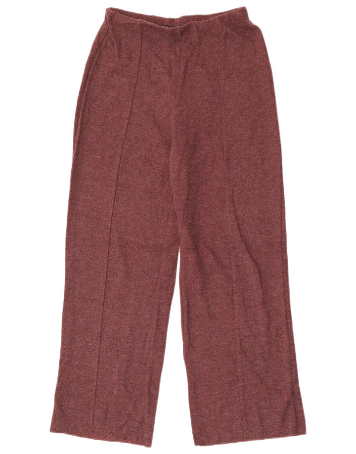 ZARA Pantalón Chándal Mujer UK 8 Small Granate Poliéster