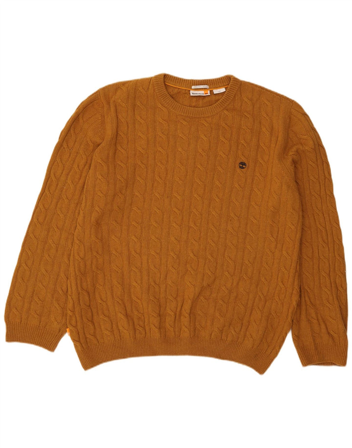 Timberland Jersey De Cuello Redondo Para Hombre Suéter De Lana Marrón Grande