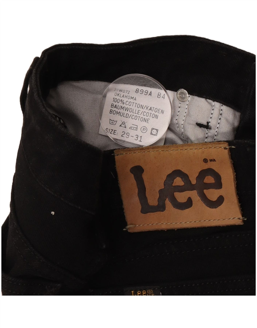 Lee Vaqueros Rectos Oklahoma para Mujer W29 L31 Algodón Negro