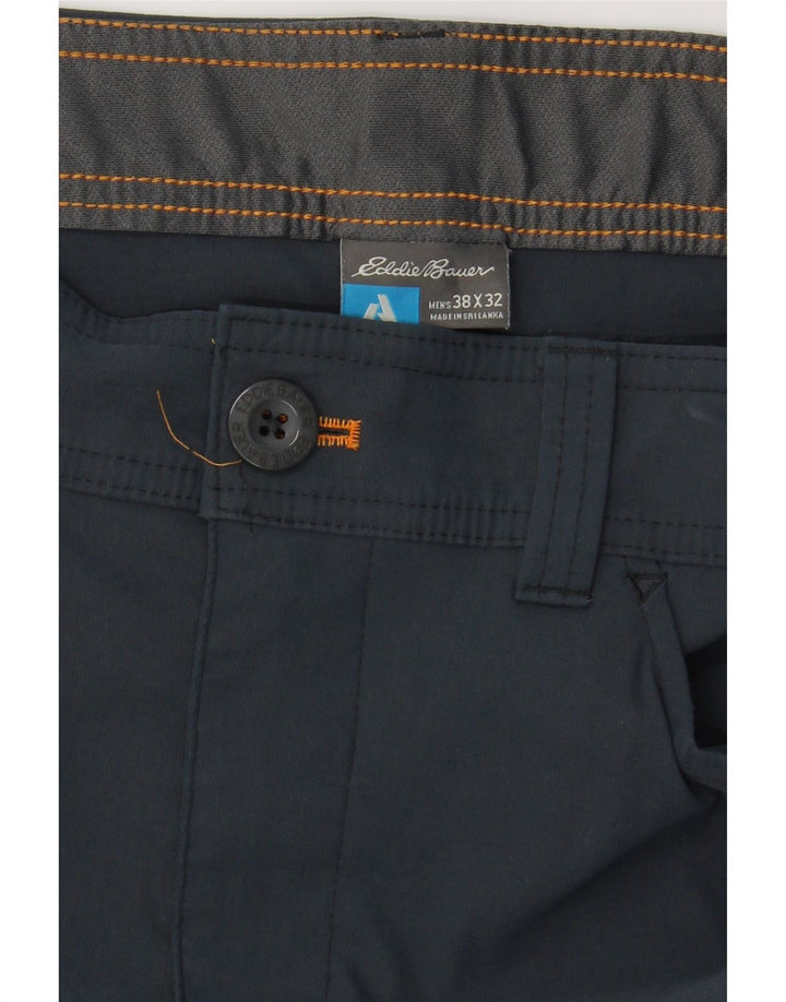 EDDIE BAUER Womens Straight Cargo Trousers W38 L32 Navy Blue Nylon Vintage Eddie Bauer and Second-Hand Eddie Bauer from Messina Hembry 