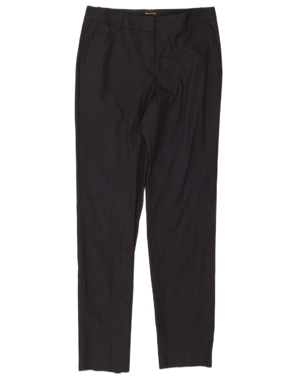 Pantalón Traje Mujer Massimo Dutti EU 36 XS W26 L29 Azul Marino Raya diplomática