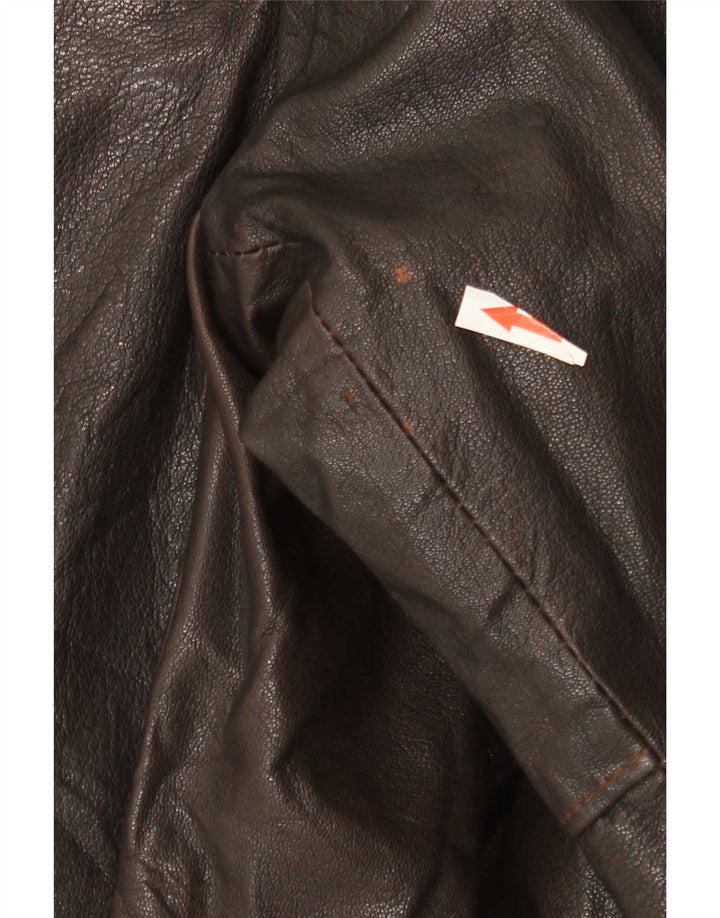 Vintage hombres chaqueta de cuero Reino Unido 40 marrón grande