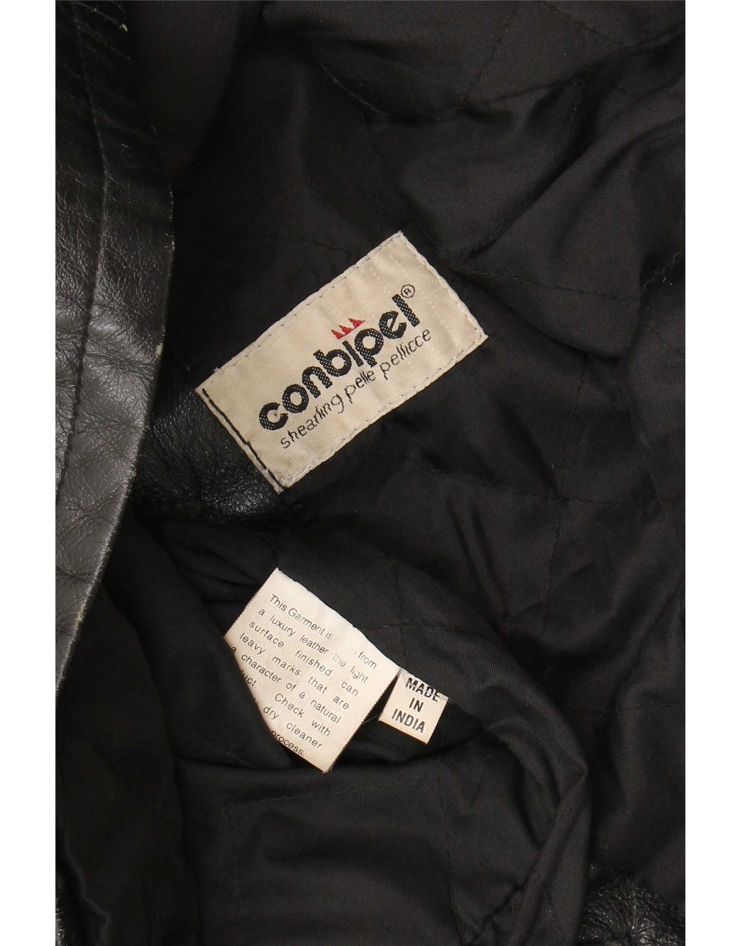 Conbipel Chaqueta de cuero para hombre Reino Unido 40 Grande Negro