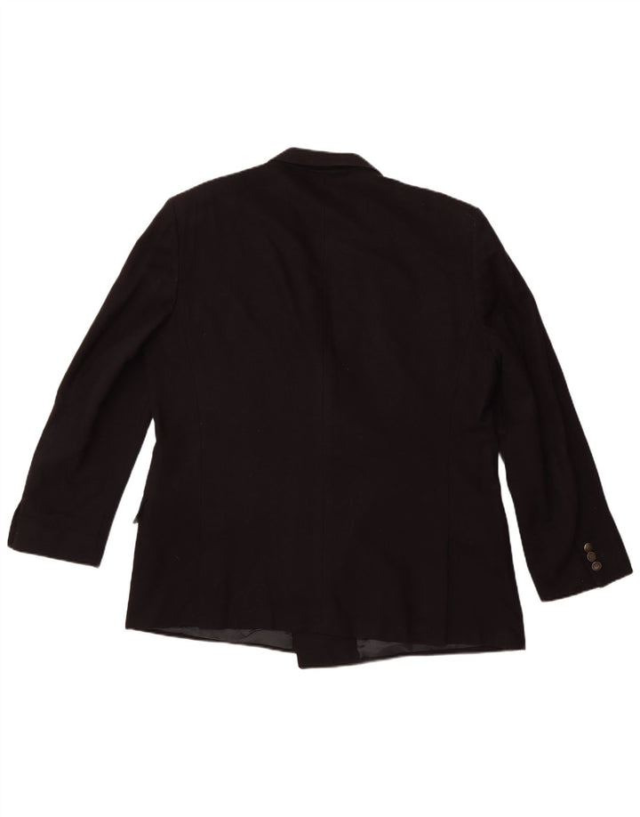 UNGARO Chaqueta tipo blazer con doble botonadura para hombre UK 40 Large Azul marino