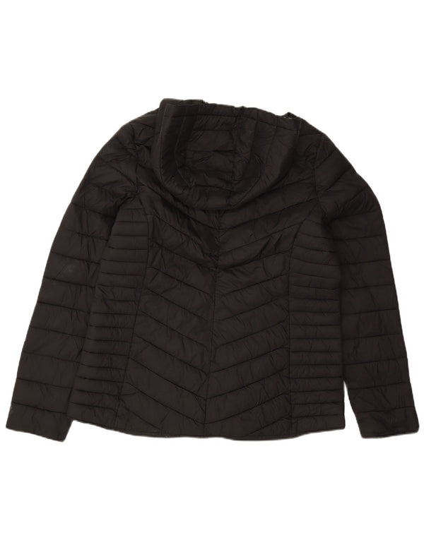 Chaqueta acolchada con capucha para mujer Fat Face UK 42 Medium Black Nylon