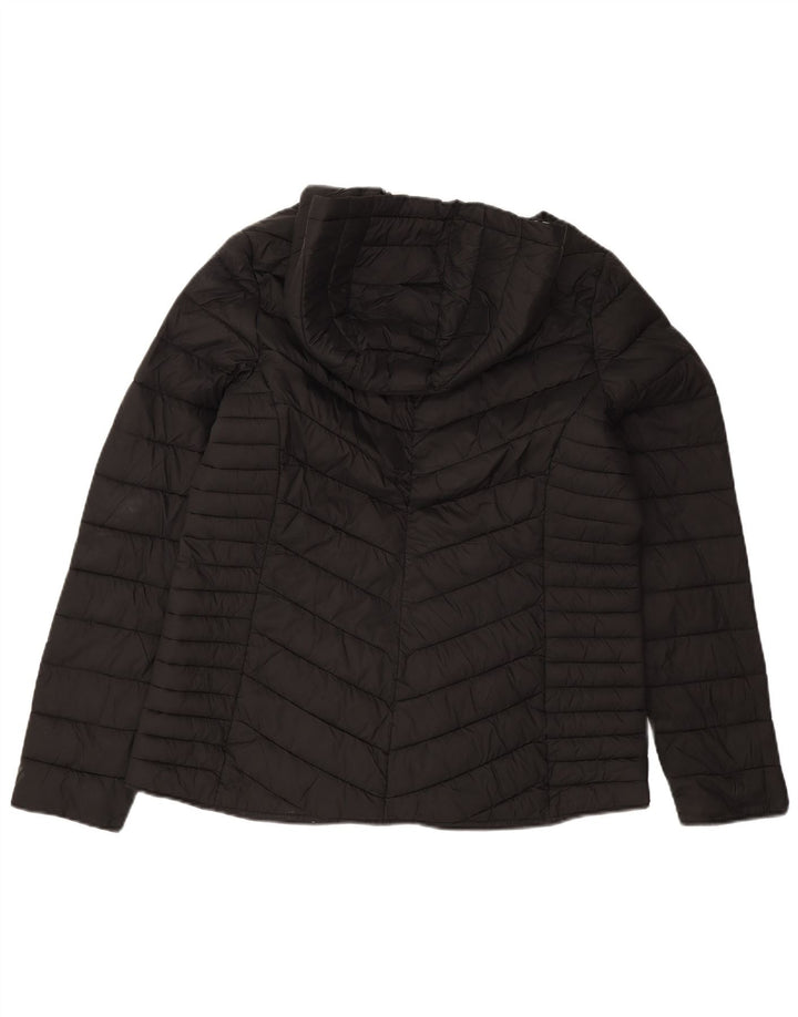 Chaqueta acolchada con capucha para mujer Fat Face UK 42 Medium Black Nylon