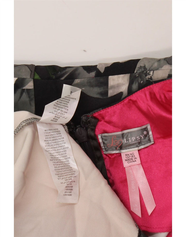 LIPSY Vestido tubo para mujer UK 44 Poliéster floral gris medio