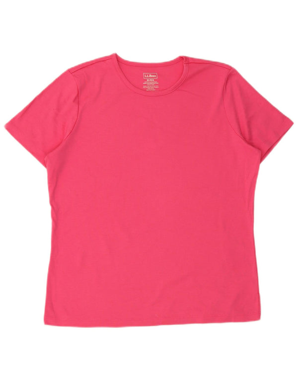 L.L.Bean Camiseta para Mujer Top UK 44 Algodón Rosa Medio