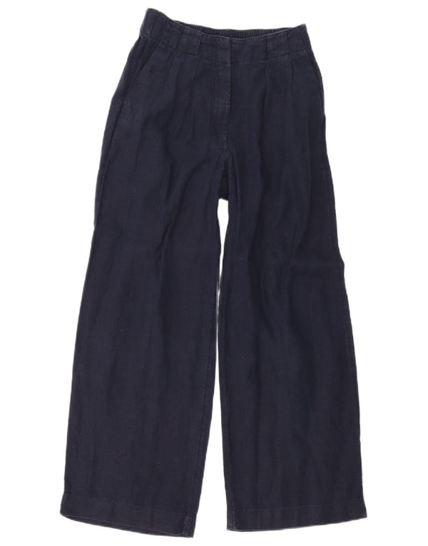 Marks & Spencer Pantalones chinos de cintura alta para mujer UK 8 Small W28 L26 Navy Bl