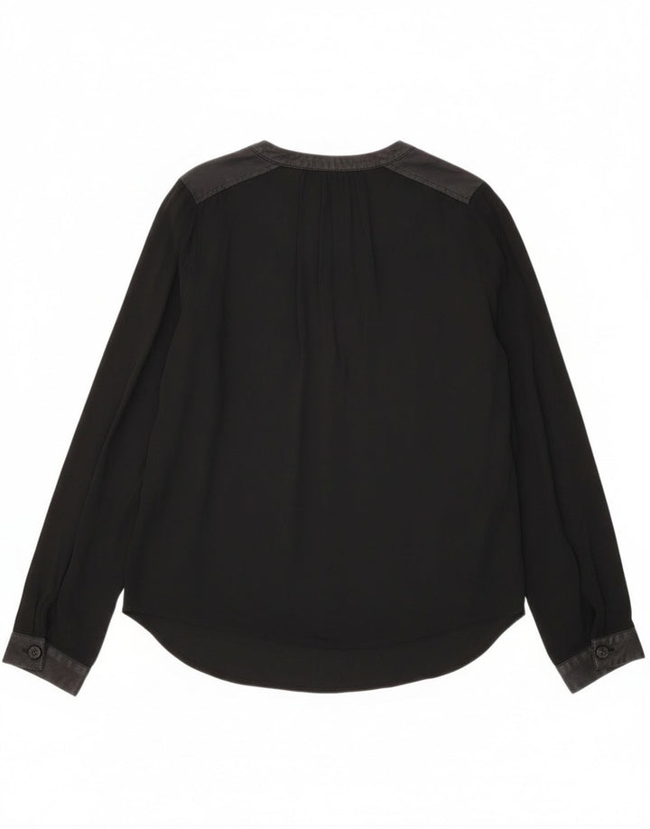 Tommy Hilfiger Blusa de manga larga de gran tamaño para mujer US 4 Small Negro