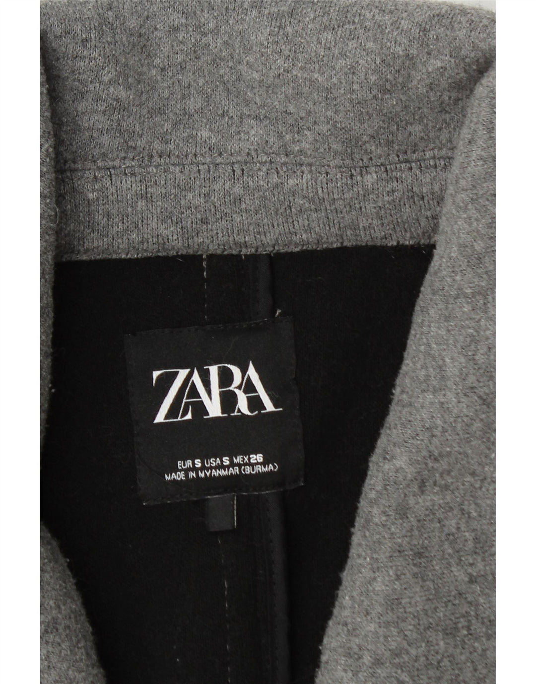 Zara Mujer Abrigo Extragrande UK 10 Small Gris