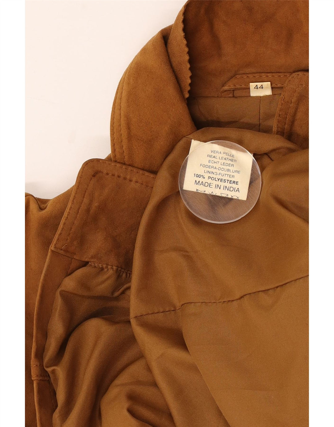 Chaqueta de ante vintage para mujer IT 44 Cuero marrón medio