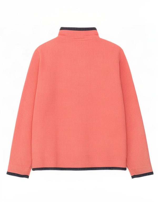 Weird Fish Jersey de forro polar con cuello y cremallera para mujer UK 46 Grande Poliéster rosa