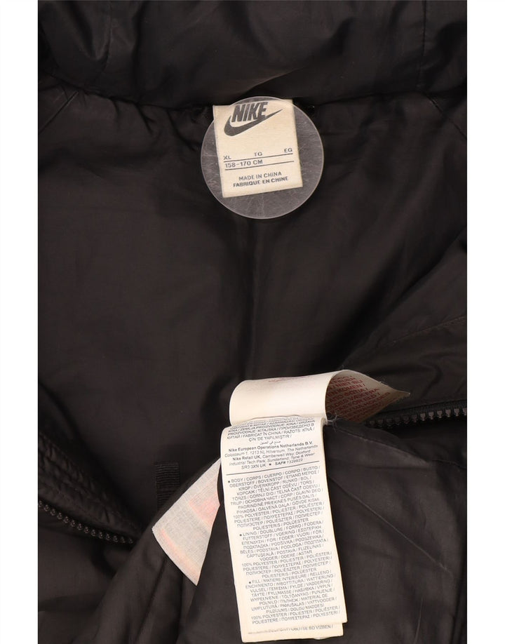 Nike Chaqueta acolchada con capucha para niño 13-14 años XL Negro Poliéster