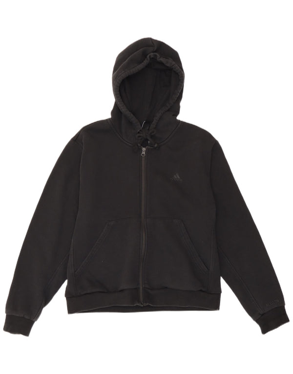 Adidas Sudadera con capucha y cremallera para mujer UK 40/40 Grande Algodón negro