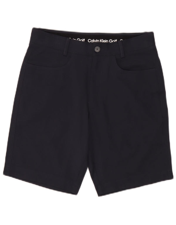 Pantalones cortos casuales para hombre Calvin Klein W30 Poliéster azul marino mediano